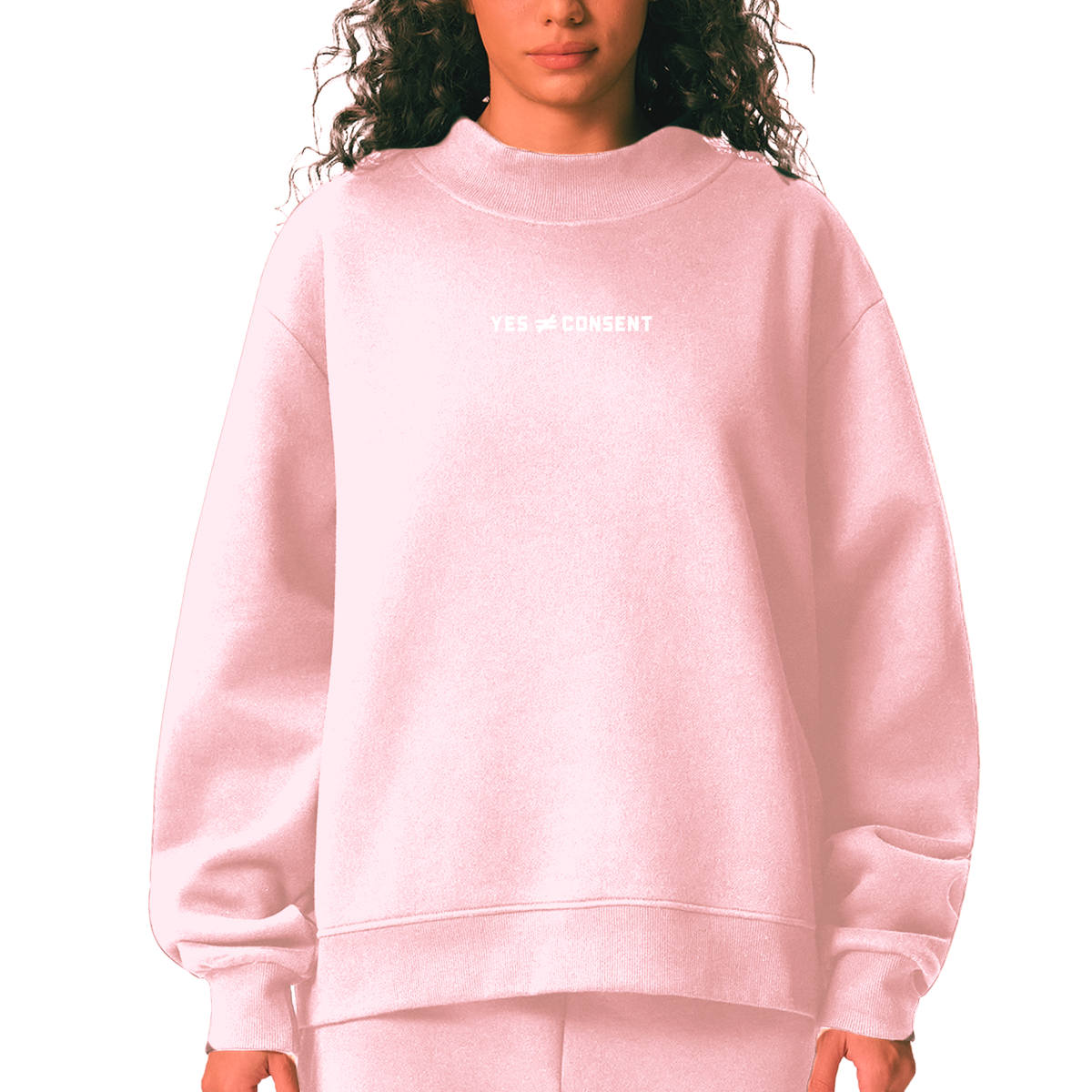 Yes is Not Consent Printed Mockneck