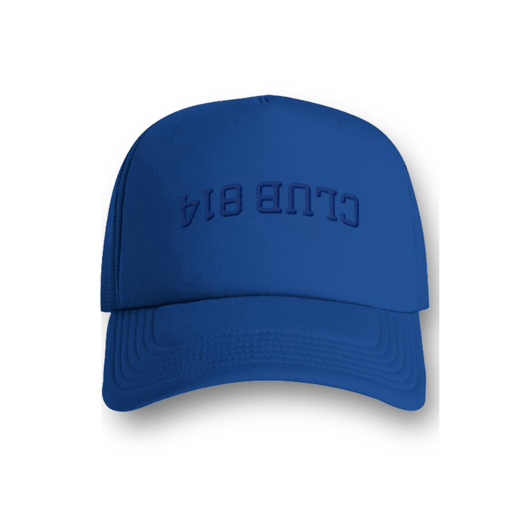 Navy Puff Embroidery Foam Trucker Cap