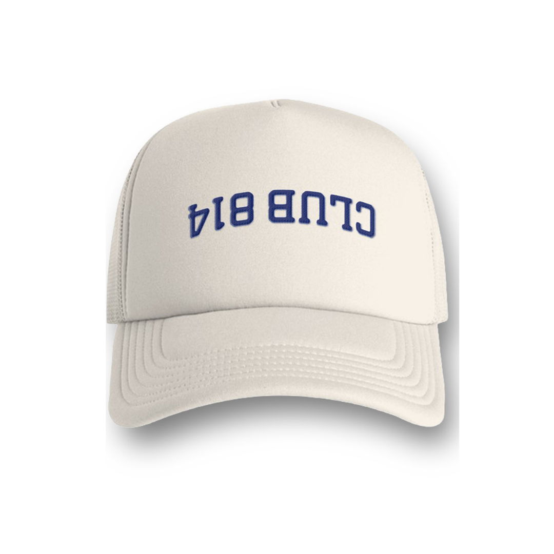 Navy Puff Embroidery Foam Trucker Cap