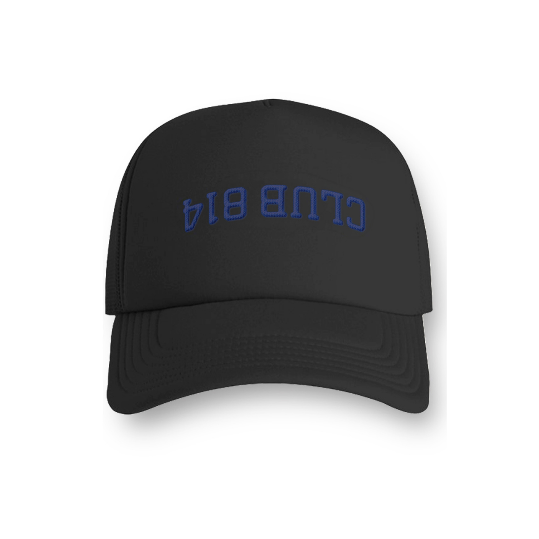 Navy Puff Embroidery Foam Trucker Cap