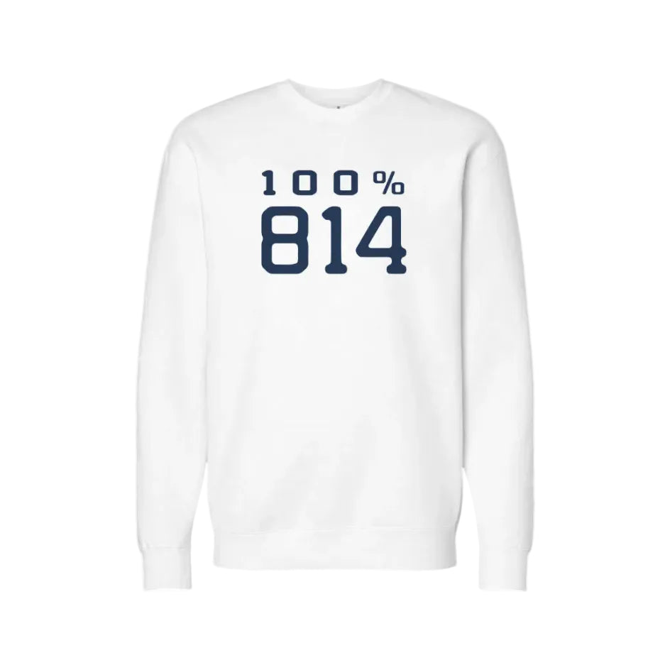 100 814 Faux Chenille Patched Heavyweight Crewnec