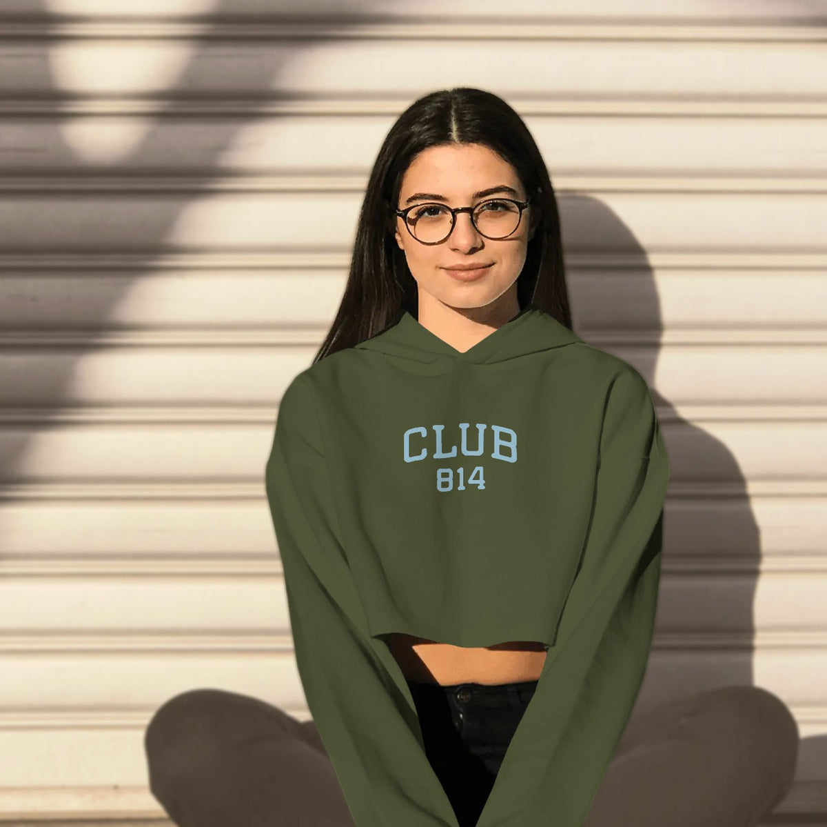 Club 814 Oversized Crop Hoodie