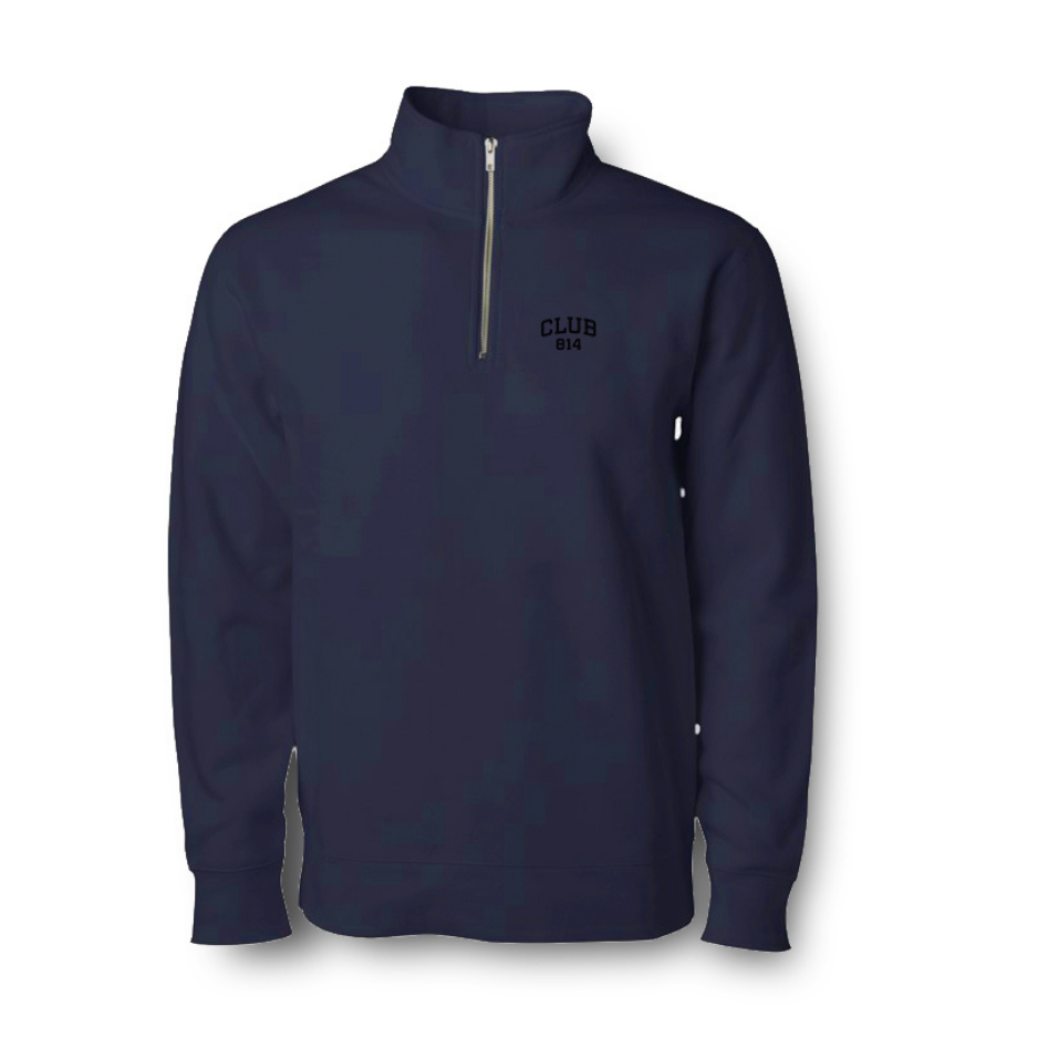 Club 814 quarter-zip mock-neck pullover, alternate view.