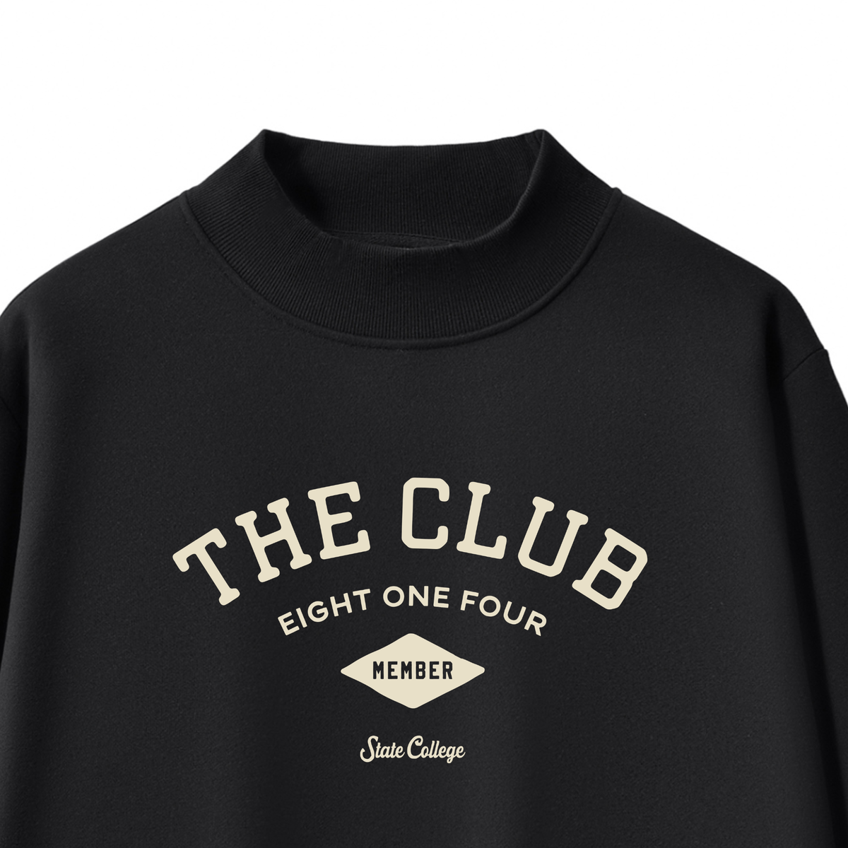 Club 814 Club Diamond mock neck sweatshirt, alternate view.