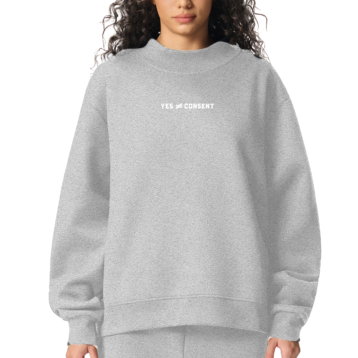 Yes is Not Consent Printed Mockneck