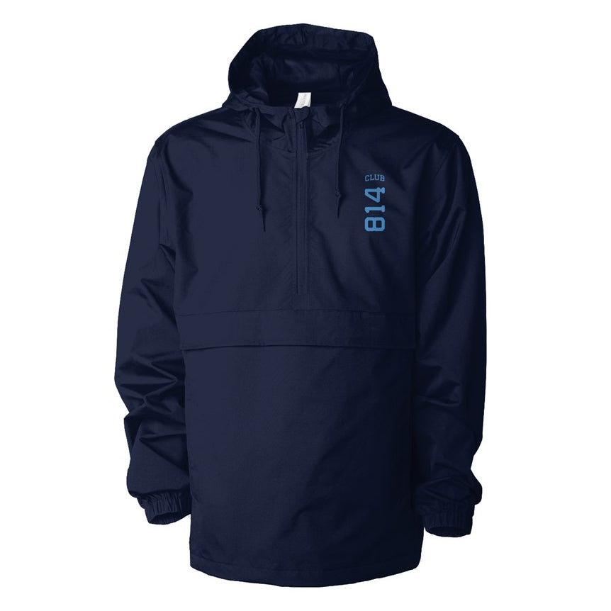 Club 814 Vertical II Blue Embroidered All-Weather Half-Zip Jacket