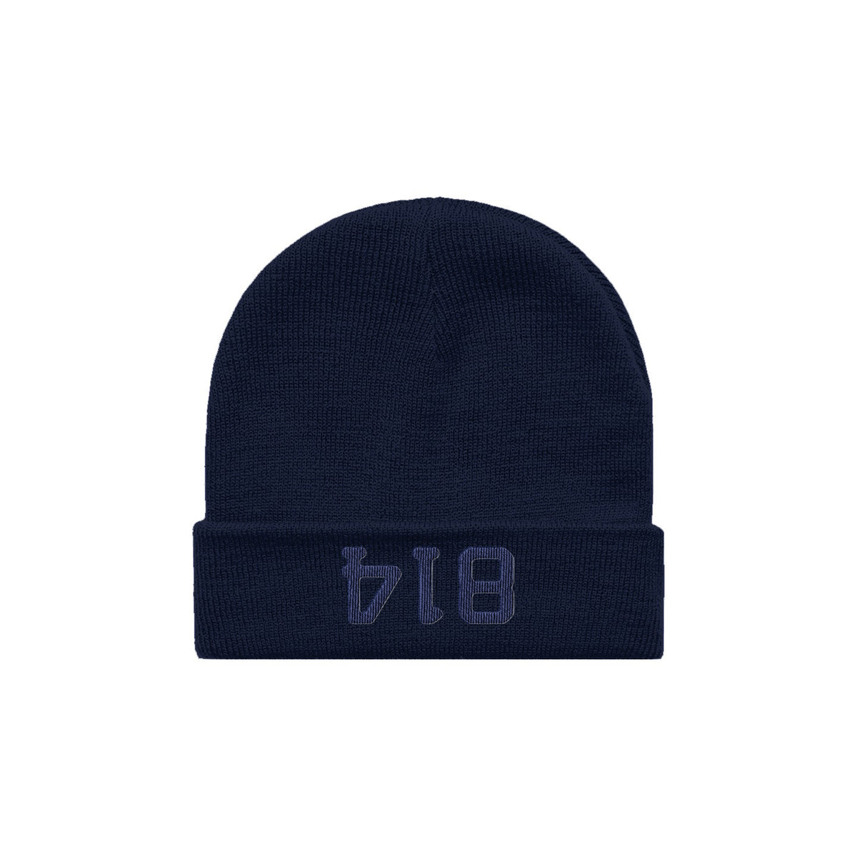 814 Upside Down Embroidered Beanie