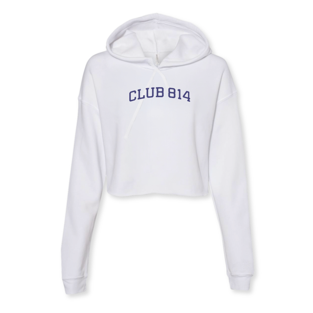 Club 814 cropped hoodie with embroidered 814.