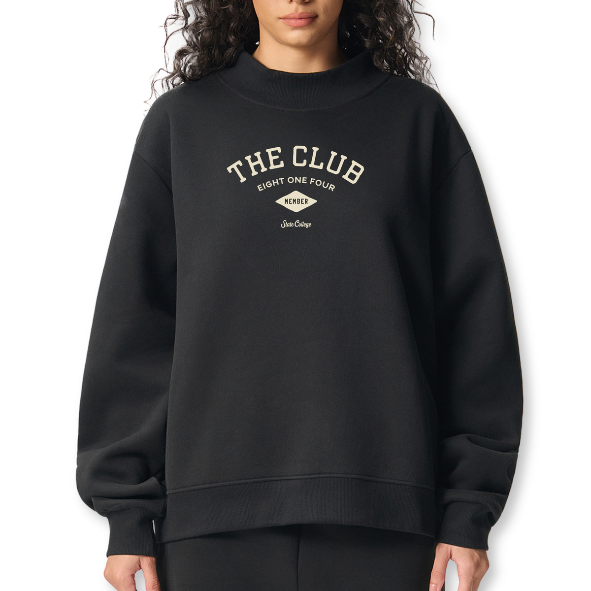 Club 814 Club Diamond mock neck sweatshirt, alternate view.