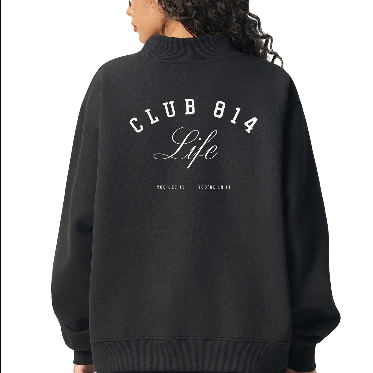 Club 814 Arc Mockneck Sweatshirt / Black — Limited Edition