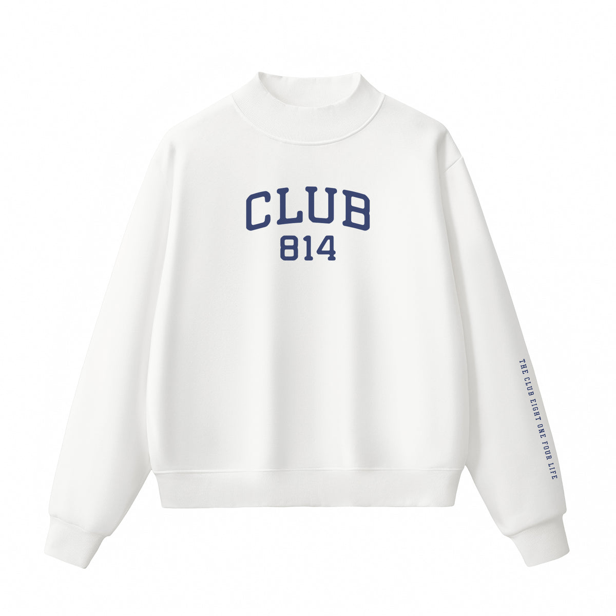 Club Mockneck Sweatshirt / White — Limited Edition