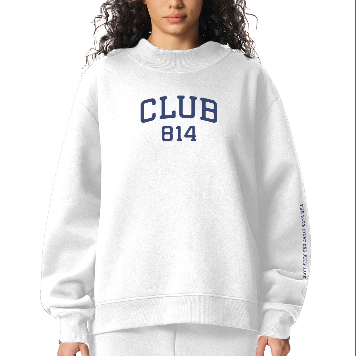Club Mockneck Sweatshirt / White — Limited Edition